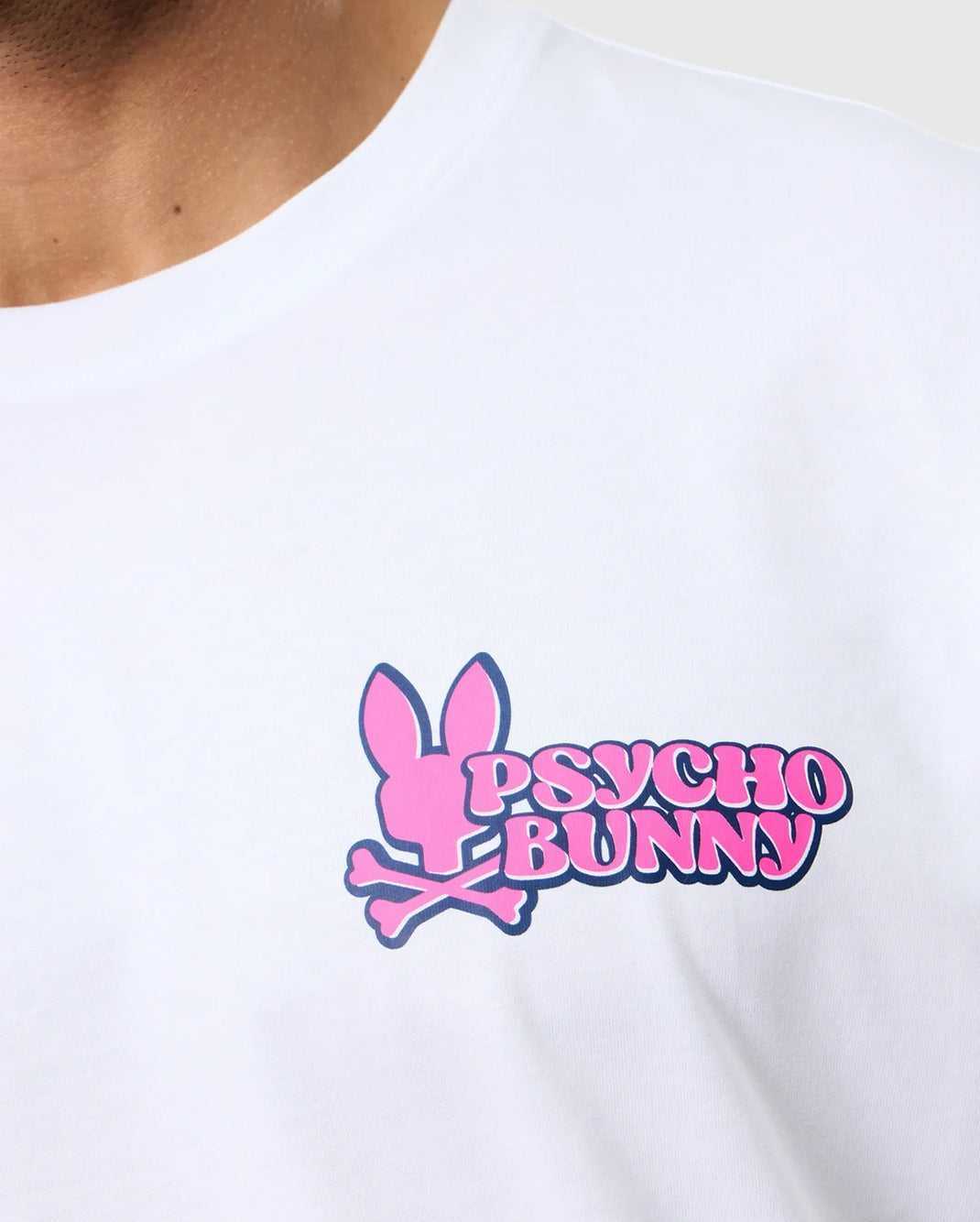 T Shirt Graphique Psycho Bunny Redland Graphic Tee Blanche Homme | VVN-70297230